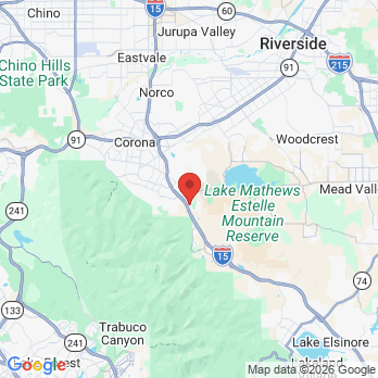 Map to Dos Lagos Dental office in Corona, CA