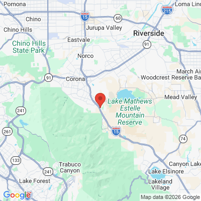 Map to  office in Corona, CA