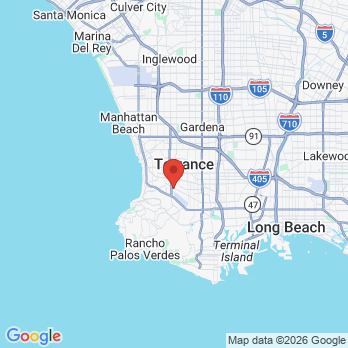Map to South Bay Dental Loft office in Torrance, CA
