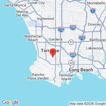Map to Simply Smiles Dental Care office in Torrance, CA