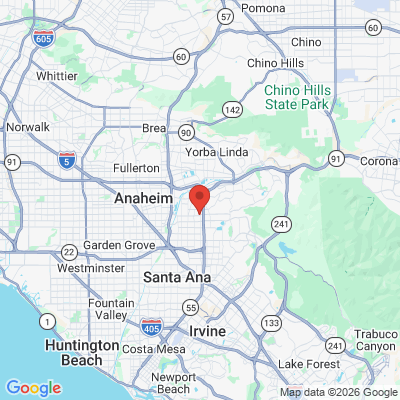 Map to Pearl Dental office in Orange, CA
