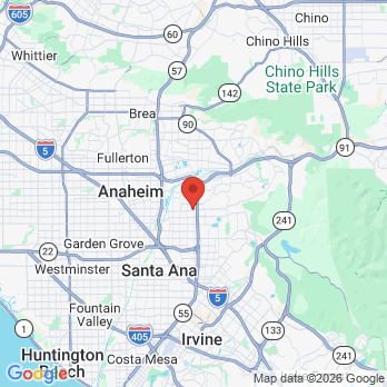 Map to Pearl Dental office in Orange, CA