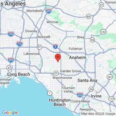 Map to  office in Anaheim, CA
