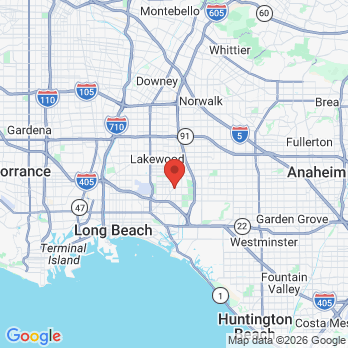 Map to Alexander Choe DDS, Inc office in Long Beach, CA