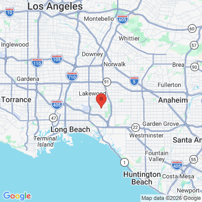 Map to Alexander Choe DDS, Inc office in Long Beach, CA