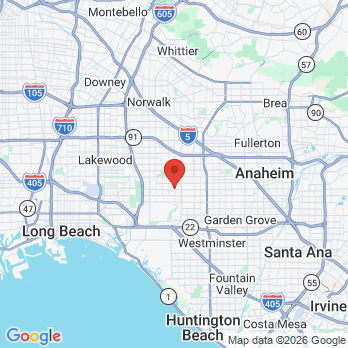 Map to Atrium Cosmetic and Family Dentistry office in Cypress, CA