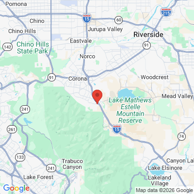 Map to  office in Corona, CA