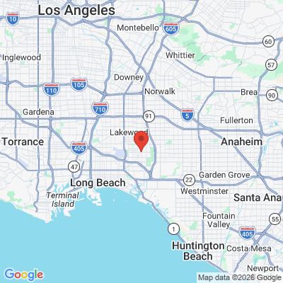 Map to JEFFREY M. COHEN, D.D.S. office in Long Beach, CA