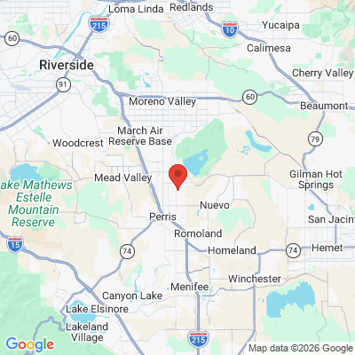 Map to  office in Perris, CA