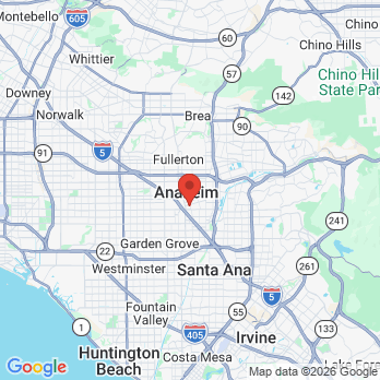 Map to Chet Desai DDS office in Anaheim, CA