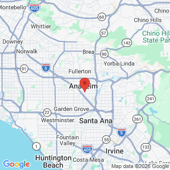 Map to Walnut Grove Family Dentistry office in Anaheim, CA
