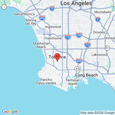 Map to Dr.Kim's Dental Group office in Torrance, CA