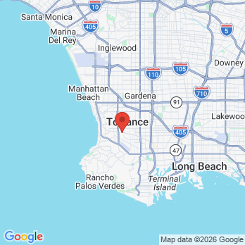 Map to MOA Dental Group office in Torrance, CA