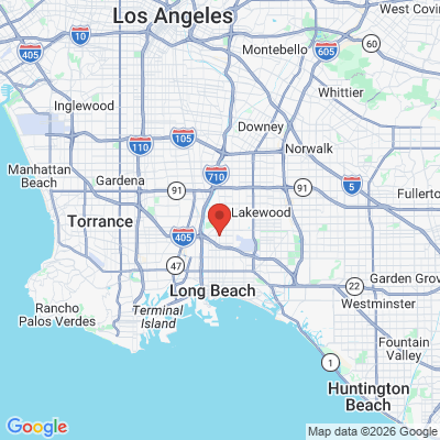 Map to RENAISSANCE DENTAL GROUP office in Long Beach, CA