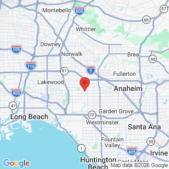 Map to DK Endodontics office in Cypress, CA