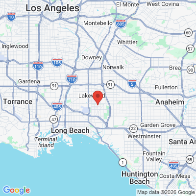 Map to Abedini Kenny DDS office in Long Beach, CA