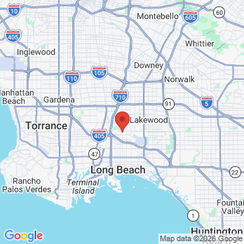 Map to Dentist of Bixby Knolls office in Long Beach, CA