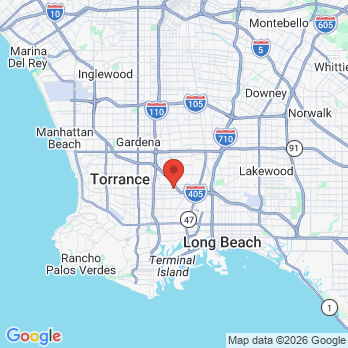Map to Leticia R Tolentino Inc: Duarte Eynald A DDS office in Carson, CA