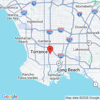 Map to Carson Dental Care office in Carson, CA