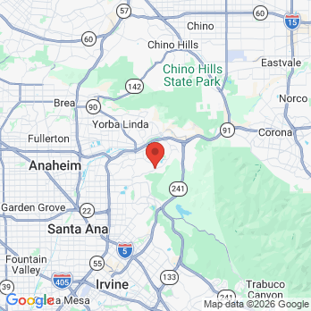 Map to Contemporary Dentistry office in Anaheim Hills, CA