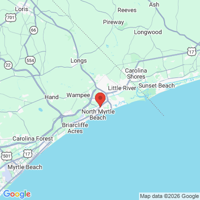 Map to  office in North Myrtle Beach, SC
