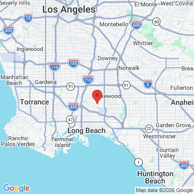 Map to Golden Rule Dental Center (seeing patients of Dr. Ray Mangigian) office in Lakewood, CA