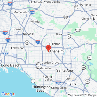 Map to  office in Anaheim, CA
