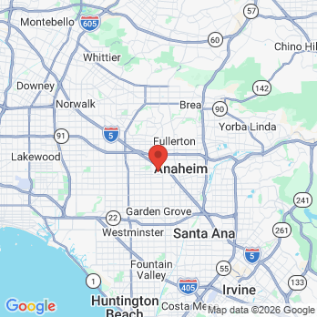 Map to Susan H. Lee D.D.S. Healthy Teeth Dental office in Anaheim, CA