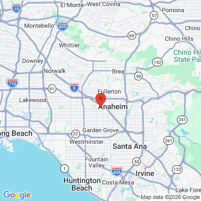 Map to  office in Anaheim, CA