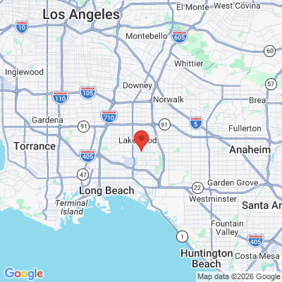 Map to Heartwell Dental office in Long Beach, CA