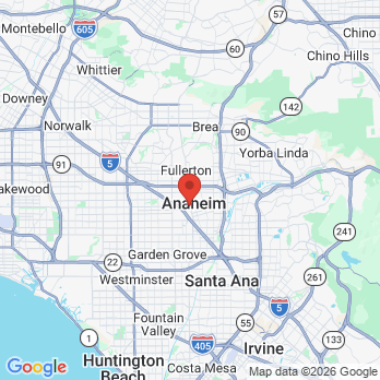 Map to ANNA RUTH PHILER MARTINEZ, DDS A PROFESSIONAL CORPORATION office in Anaheim, CA