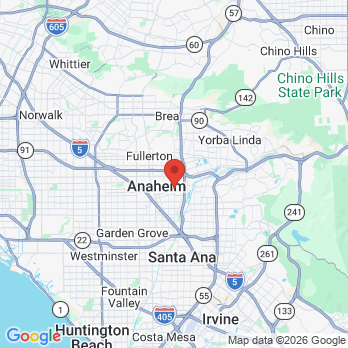 Map to Anaheim Family Dentistry office in Anaheim, CA