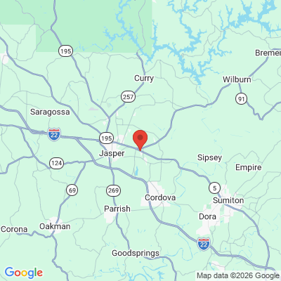 Map to  office in Jasper, AL