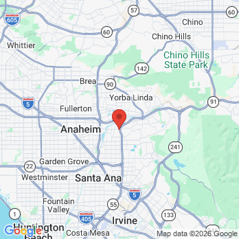 Map to orange premier dental office in Orange, CA