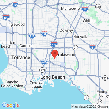 Map to San Antonio Dental office in Long Beach, CA