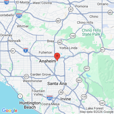 Map to  office in Anaheim, CA
