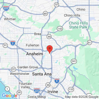 Map to Orange County Children's Dentistry office in Orange, CA
