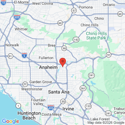 Map to Lincoln Orange Dental office in Orange, CA