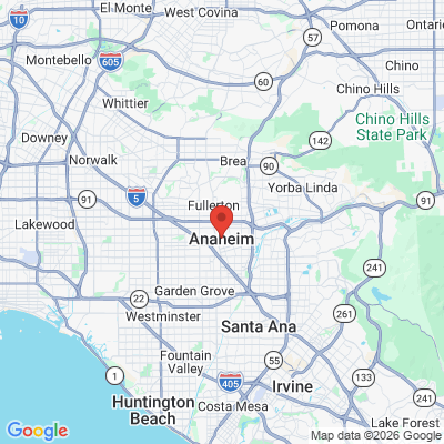 Map to Dental Group of Anaheim office in Anaheim, CA