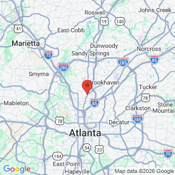 Map to Carmen McCaffrey DMD office in Atlanta, GA