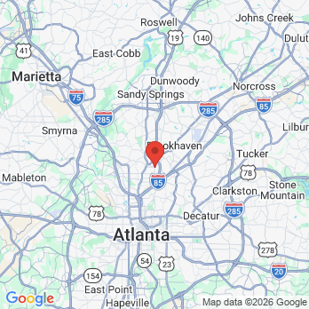 Map to George Andrews, DDS office in Atlanta, GA