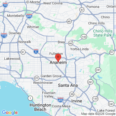 Map to  office in Anaheim, CA
