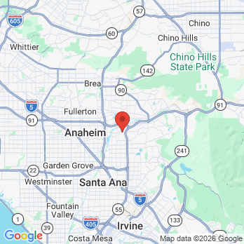 Map to Smile Gallery Dental office in Orange, CA