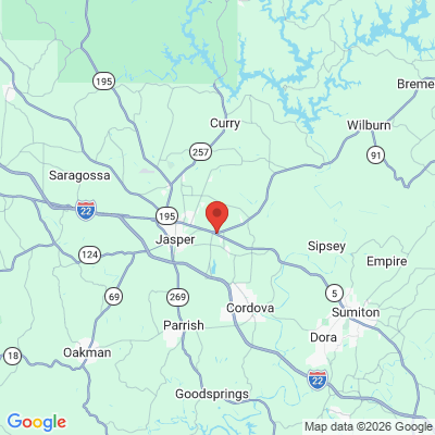 Map to  office in Talladega Dental Associates