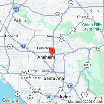 Map to Maria Lourdes C. Morato, DMD  office in Anaheim, CA