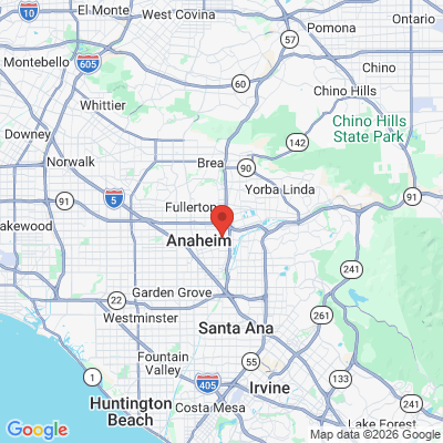 Map to  office in Anaheim, CA