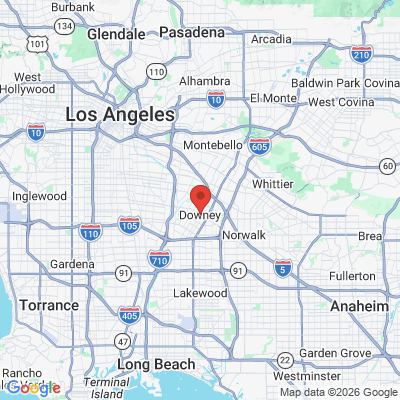 Map to  office in Downey, CA