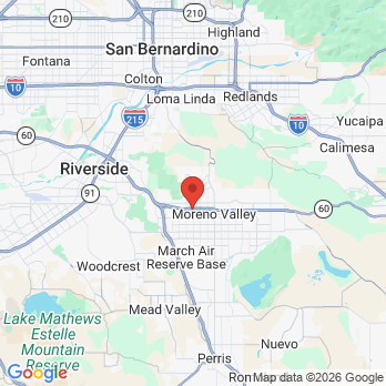 Map to Dr. Donald L. Iman DDS. INC. office in Moreno Valley, CA