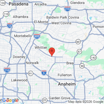 Map to Dr. Choyee Oral Surgeon office in Whittier, CA