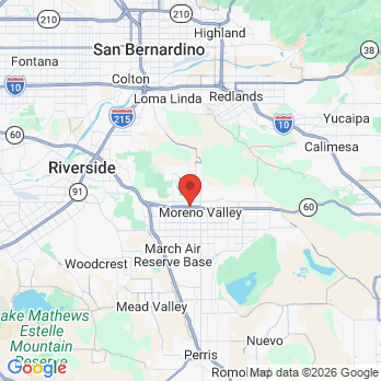 Map to  CENTER office in Moreno Valley, CA